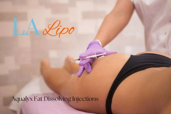 Woman having fat dissolving injections Shipston-on-Stour on thighs