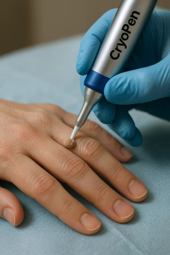 example of cryopen wart removal Shipston-on-Stour treatment on a persons finger