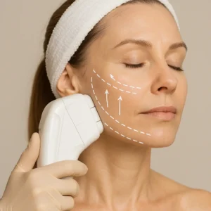 Woman having HI-FU to reduce wrinkles call LA LIPO Shipston-on-Stour Now!