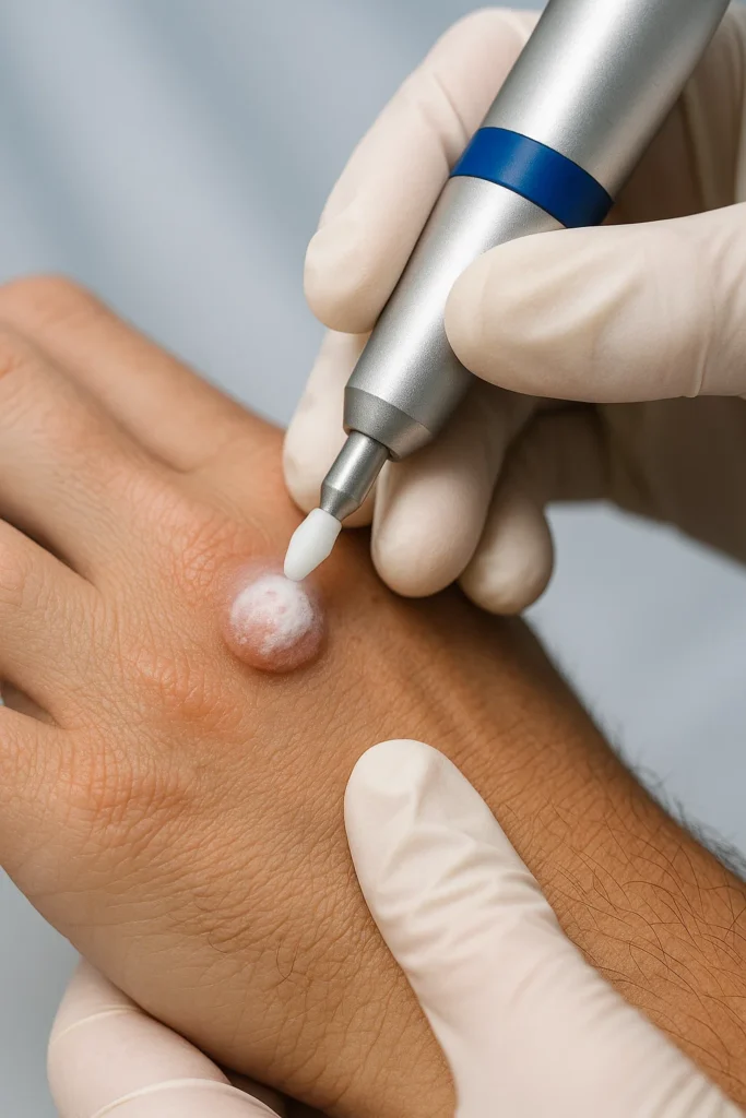 example of wart removal Shipston-on-Stour using cryopen